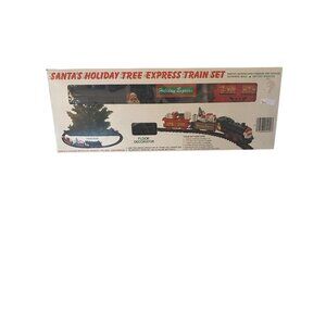 Santas Holiday Tree Express Train Set Round The Tree Christmas Decoration READ